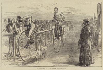 Fietswedstrijd bij Lillie-Bridge, West Brompton door Sir John Charles Robinson